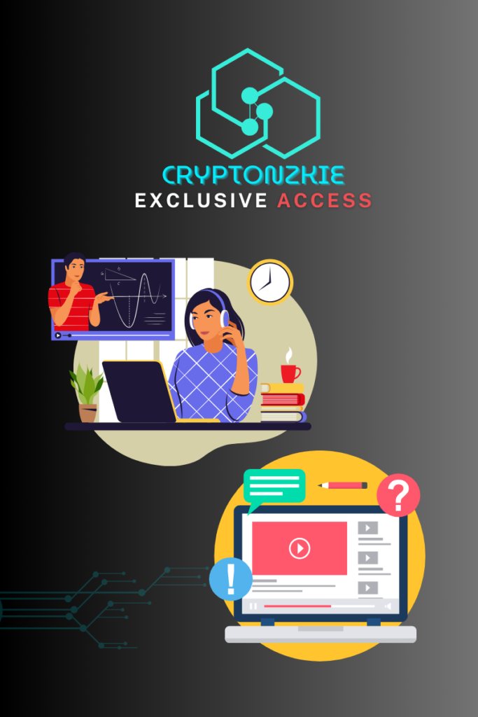 Cryptonzkie offers an exclusive access for live learnings, webinars, and events for its community.